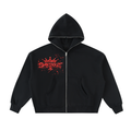 CROWNED SMKDOUTFleeced Full-Zip Boxy Hoodie